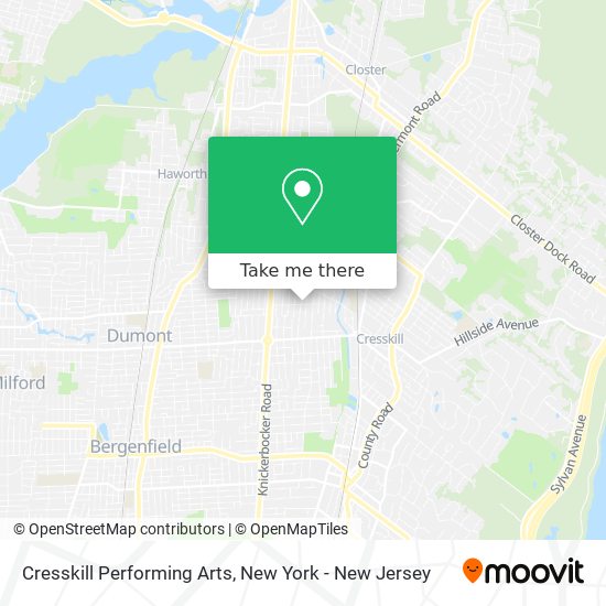 Cresskill Performing Arts map