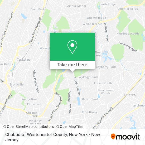 Chabad of Westchester County map