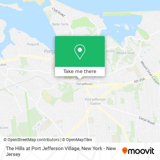 The Hills at Port Jefferson Village map