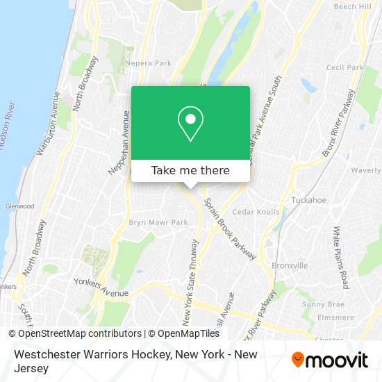 Mapa de Westchester Warriors Hockey