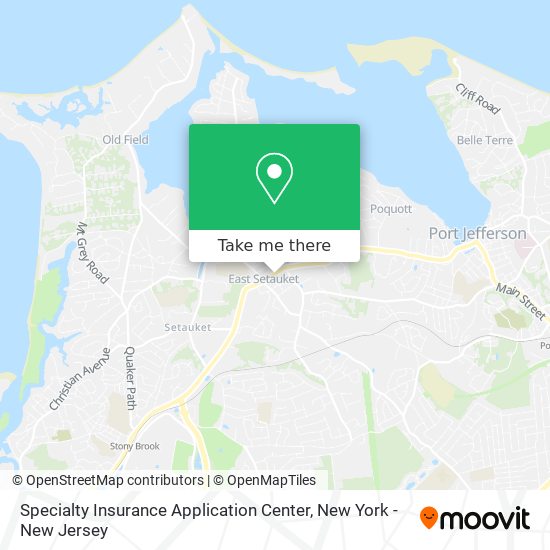 Specialty Insurance Application Center map
