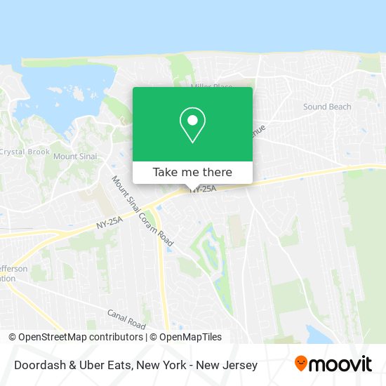 Mapa de Doordash & Uber Eats