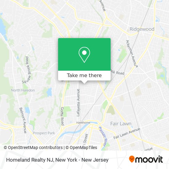 Mapa de Homeland Realty NJ