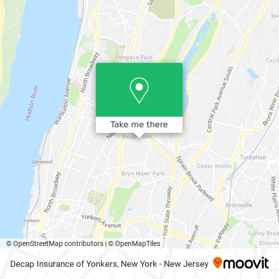 Decap Insurance of Yonkers map