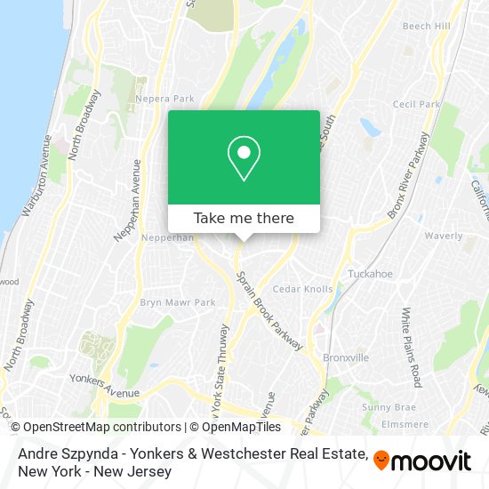 Mapa de Andre Szpynda - Yonkers & Westchester Real Estate