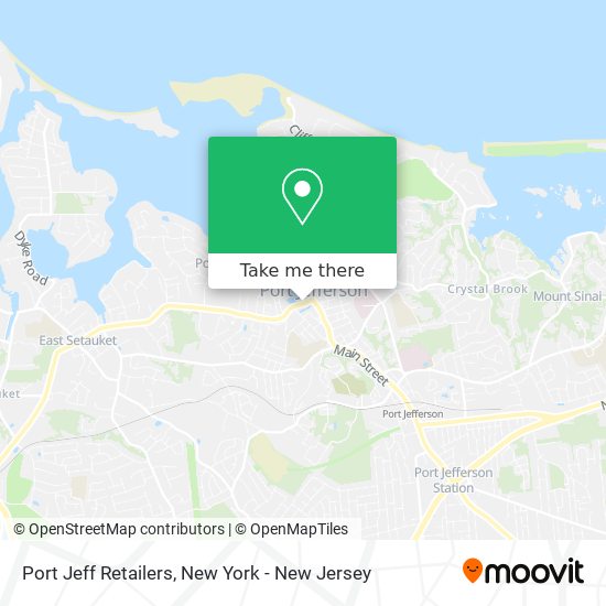 Port Jeff Retailers map
