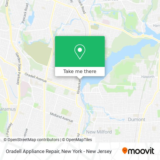 Mapa de Oradell Appliance Repair