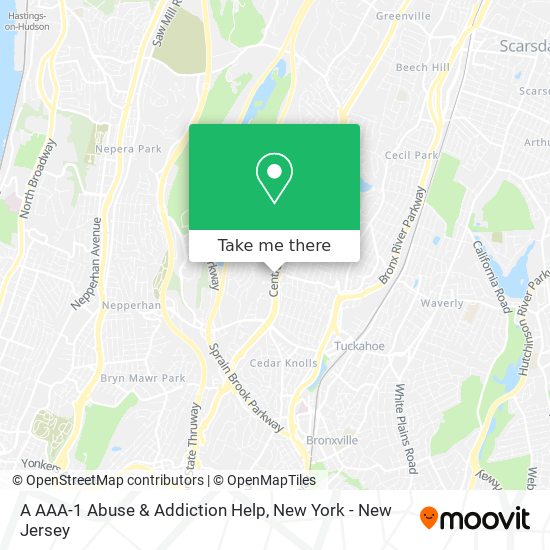 A AAA-1 Abuse & Addiction Help map