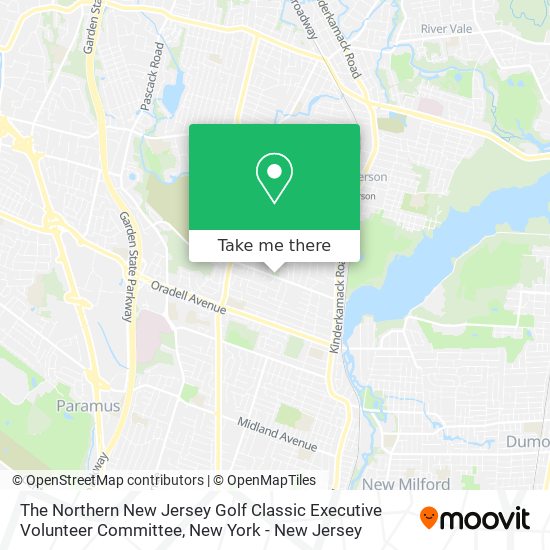 The Northern New Jersey Golf Classic Executive Volunteer Committee map