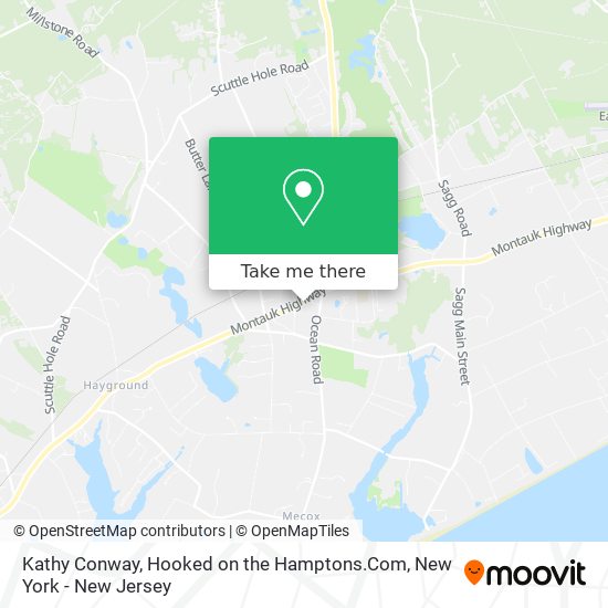 Kathy Conway, Hooked on the Hamptons.Com map
