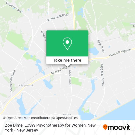 Mapa de Zoe Dimel LCSW Psychotherapy for Women