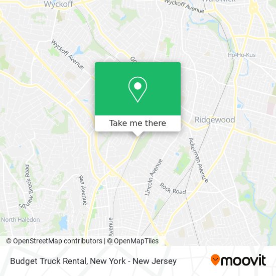 Budget Truck Rental map