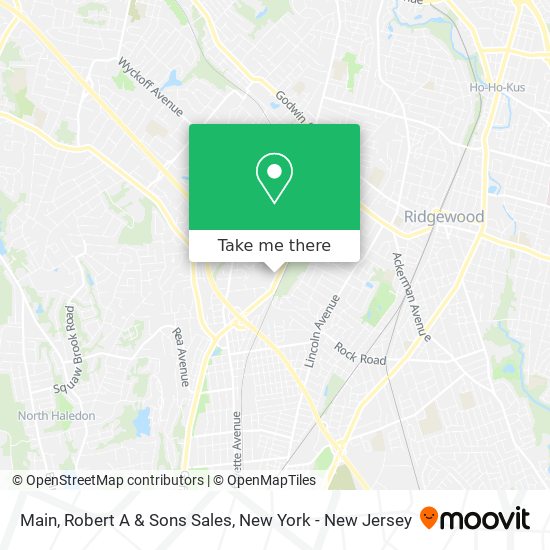 Main, Robert A & Sons Sales map