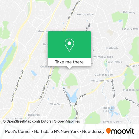 Poet's Corner - Hartsdale NY map