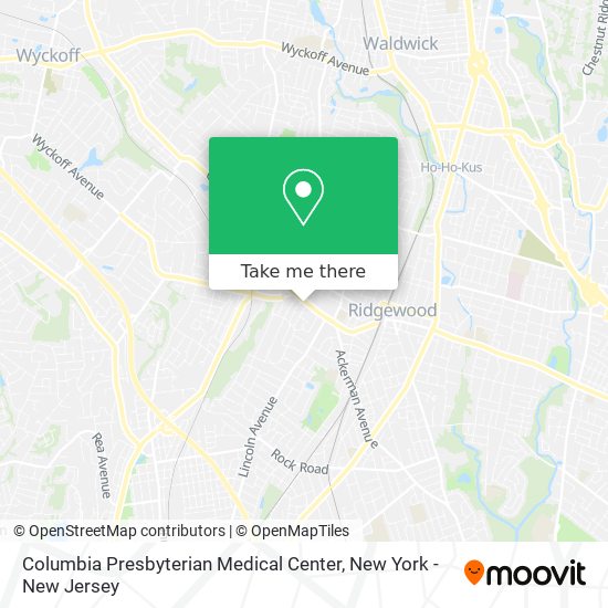 Columbia Presbyterian Medical Center map