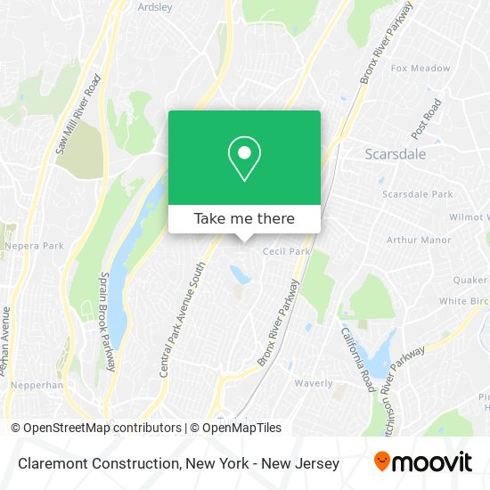 Mapa de Claremont Construction