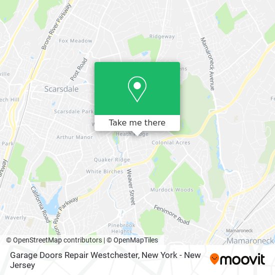 Garage Doors Repair Westchester map