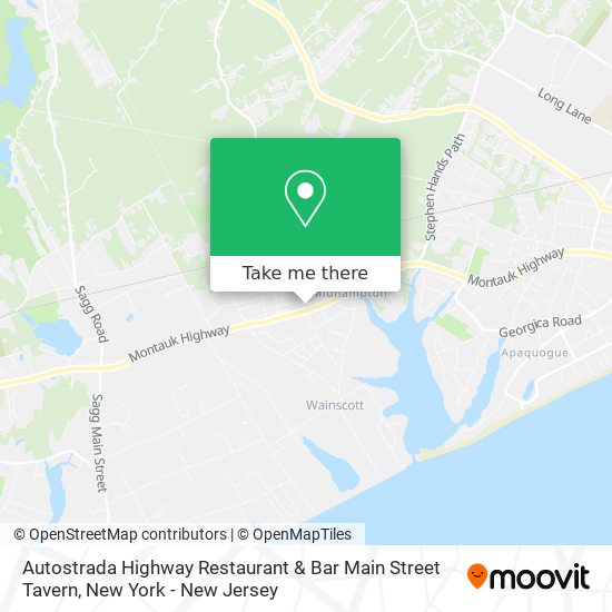Autostrada Highway Restaurant & Bar Main Street Tavern map