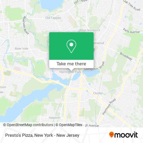 Presto's Pizza map