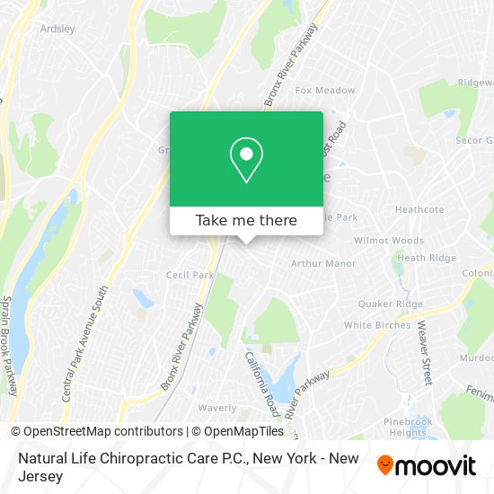 Mapa de Natural Life Chiropractic Care P.C.