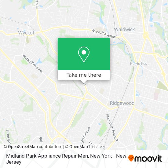 Midland Park Appliance Repair Men map