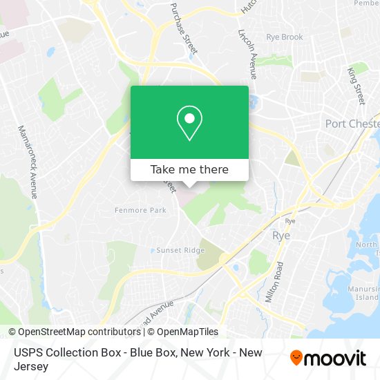 Mapa de USPS Collection Box - Blue Box