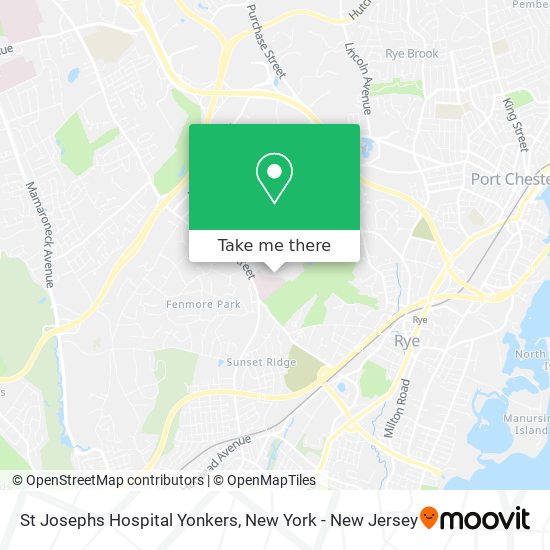 Mapa de St Josephs Hospital Yonkers