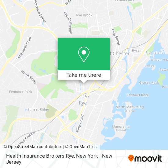 Health Insurance Brokers Rye map