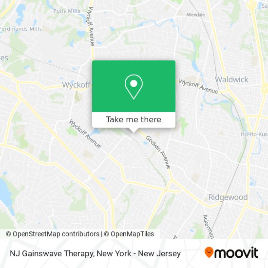 NJ Gainswave Therapy map