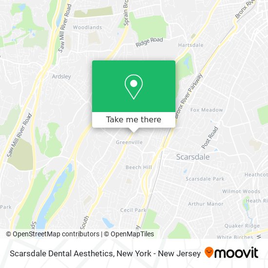 Scarsdale Dental Aesthetics map