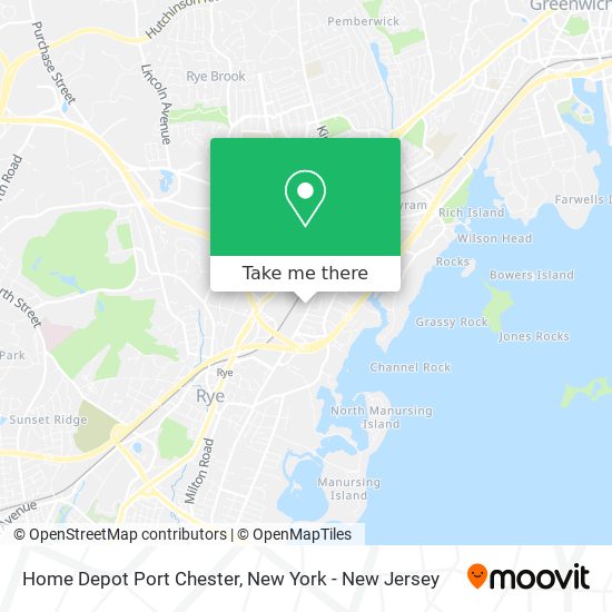 Home Depot Port Chester map