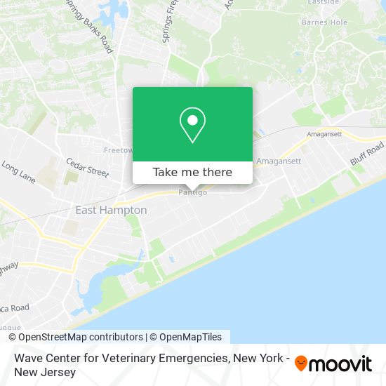 Wave Center for Veterinary Emergencies map