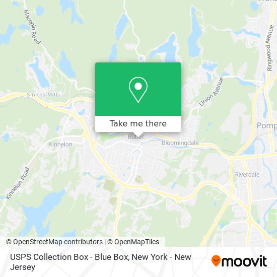 Mapa de USPS Collection Box - Blue Box