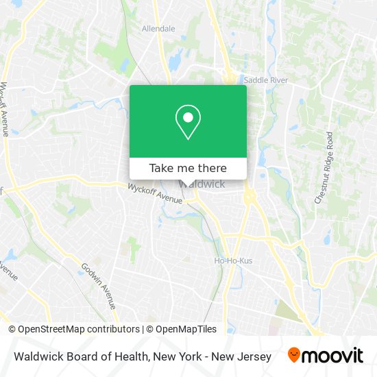 Mapa de Waldwick Board of Health