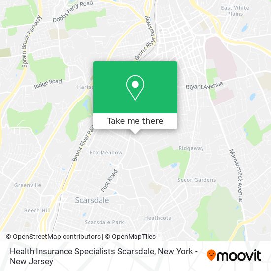 Health Insurance Specialists Scarsdale map