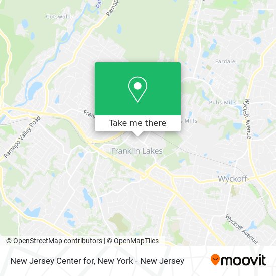 Mapa de New Jersey Center for