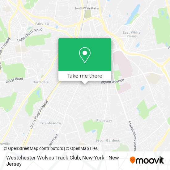 Westchester Wolves Track Club map