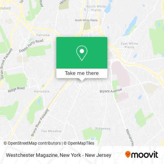 Westchester Magazine map