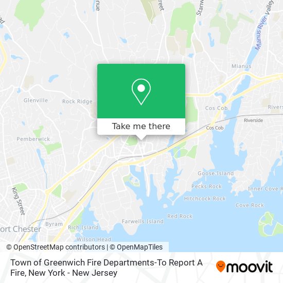 Mapa de Town of Greenwich Fire Departments-To Report A Fire