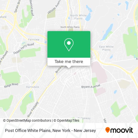 Post Office White Plains map