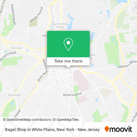 Mapa de Bagel Shop in White Plains