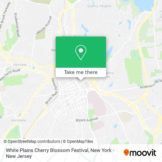 White Plains Cherry Blossom Festival map