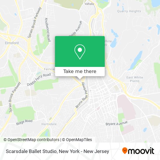 Mapa de Scarsdale Ballet Studio