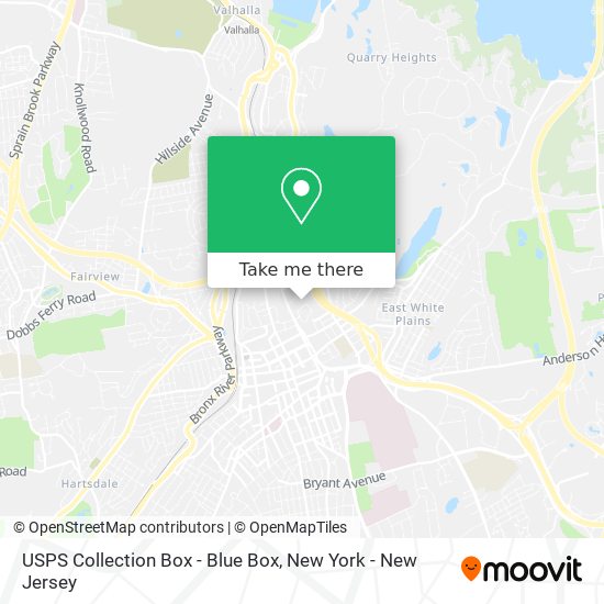 Mapa de USPS Collection Box - Blue Box