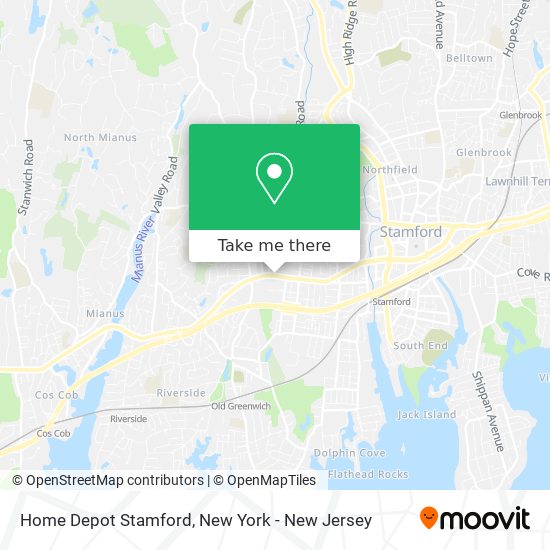 Home Depot Stamford map