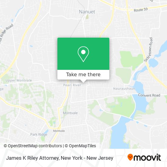 James K Riley Attorney map