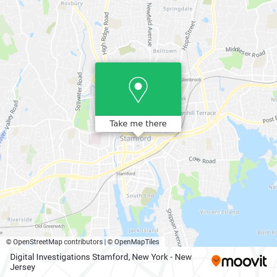 Mapa de Digital Investigations Stamford