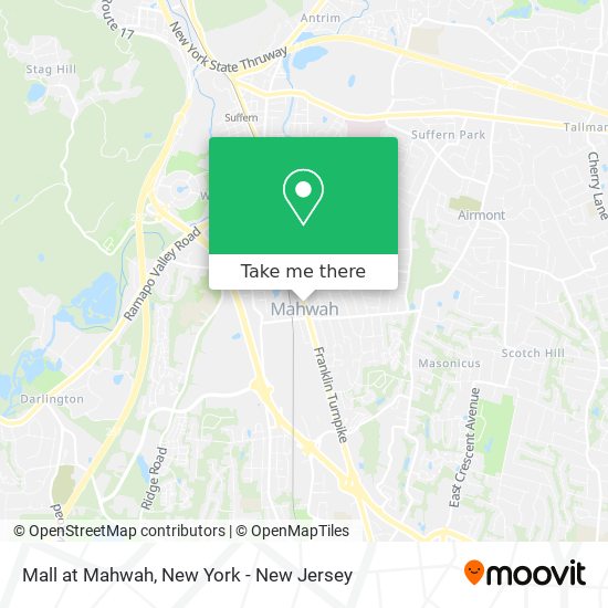 Mall at Mahwah map