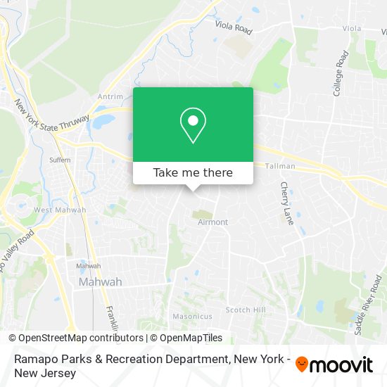 Ramapo Parks & Recreation Department map