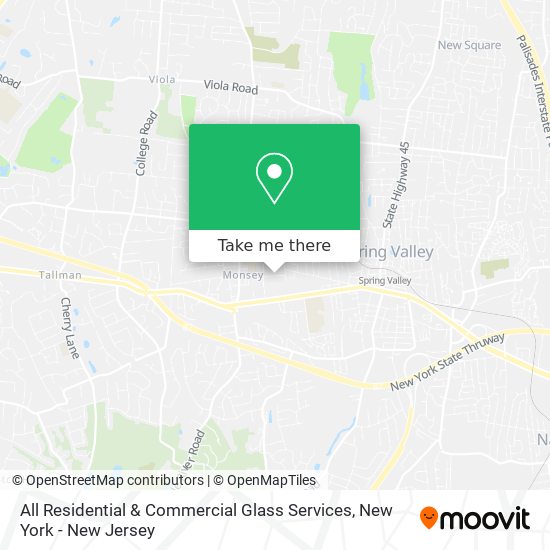 Mapa de All Residential & Commercial Glass Services